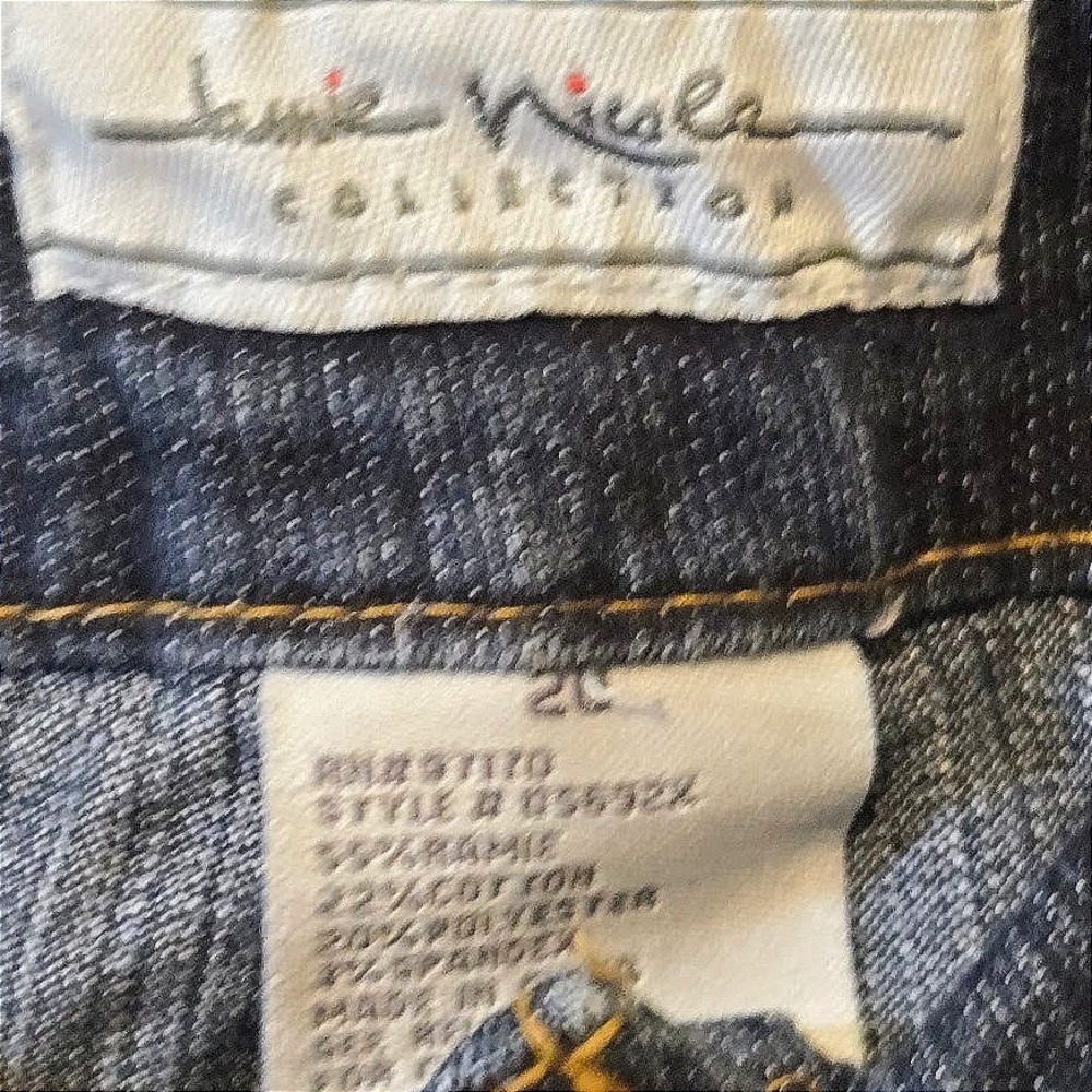 Jamie Nicole Women Embroidered Denim Jacket Pants Set Ramie Cotton Blue 24 - Picture 3 of 10